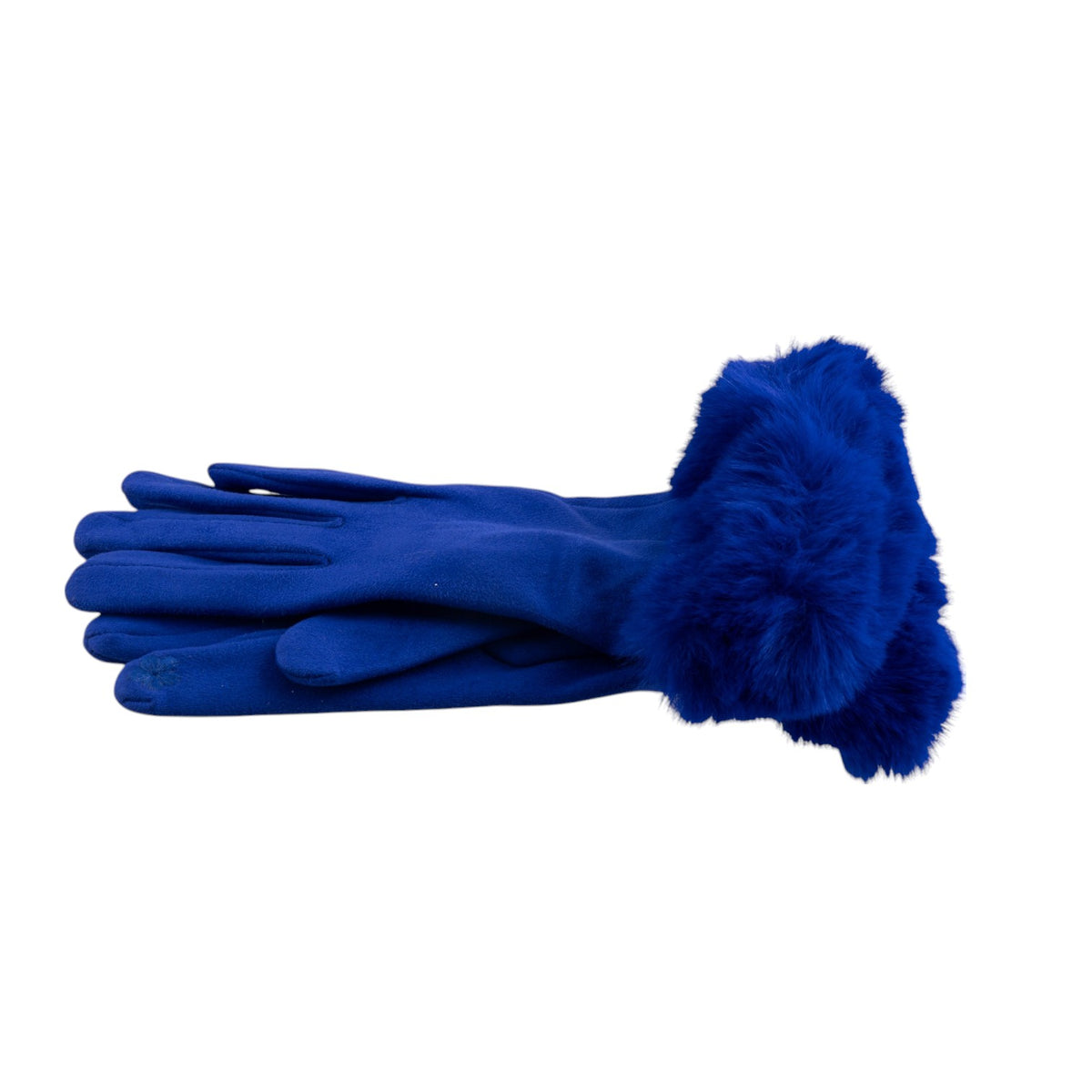 Guanti pelliccia touch liscio