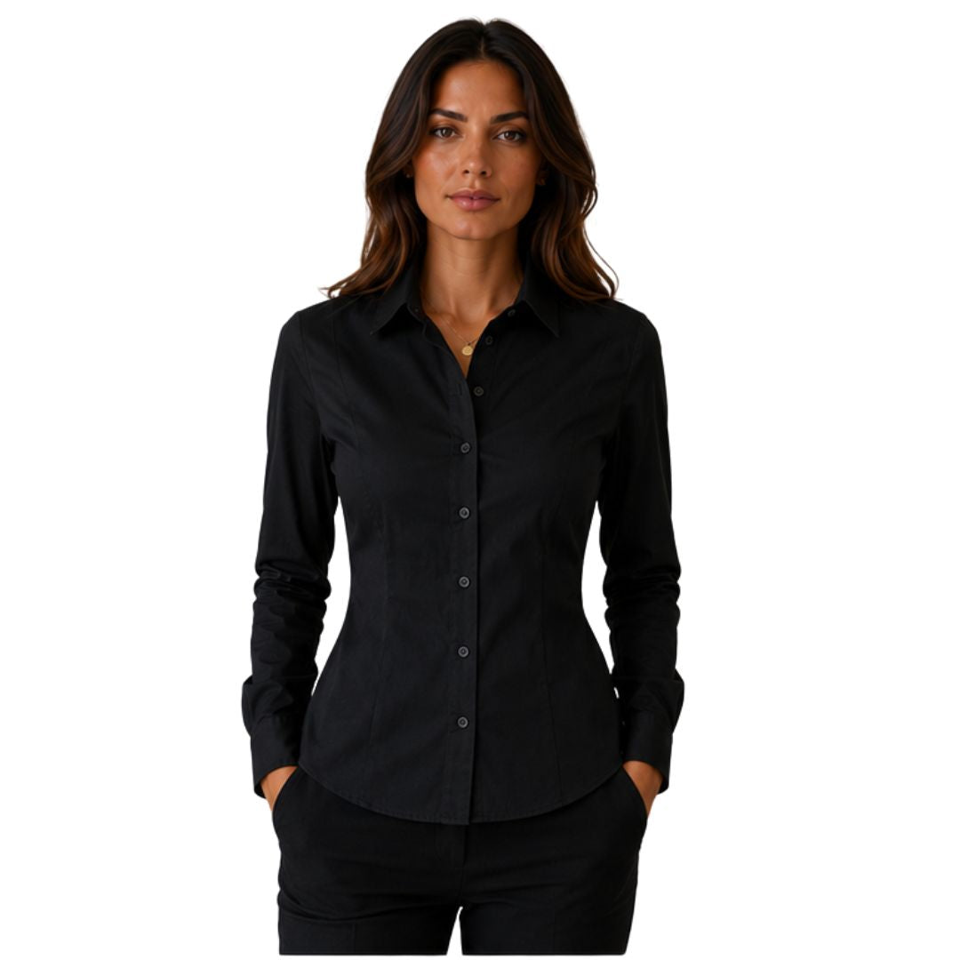 Camicia donna slim in cotone