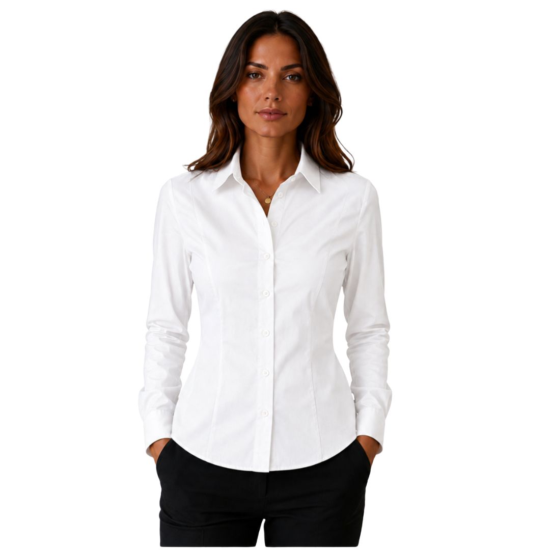 Camicia donna slim in cotone