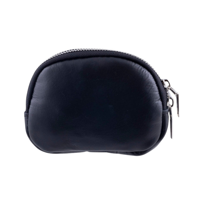 Pochette in Pelle con Effetto Cavallino - Nero