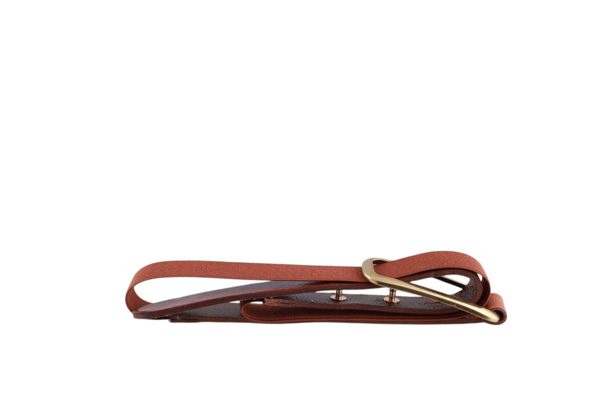 Cintura donna pelle ed elastam Centopercento Camicie Made in Italy