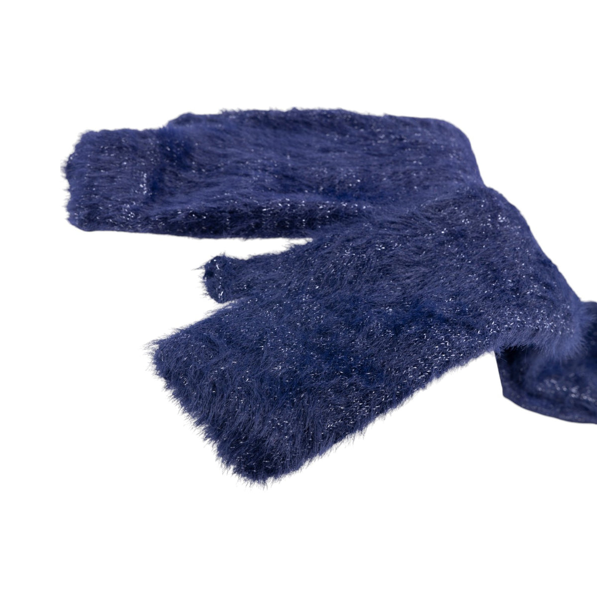 Manicotti in filato lurex morbidi e luminosi con effetto pelliccia brillante