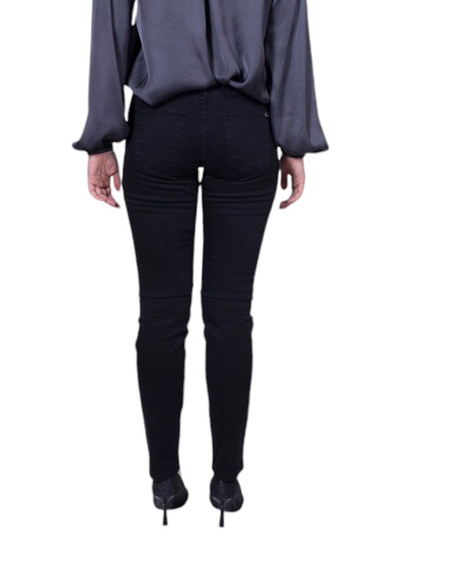 Pantaloni donna cinque tasche in cotone stretch con vestibilità slim fit