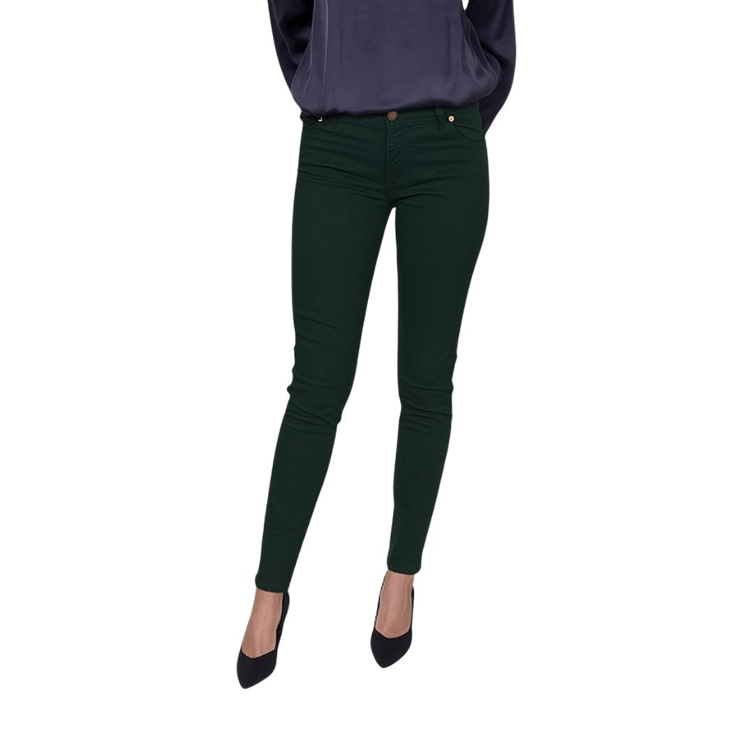 Pantaloni donna cinque tasche in cotone stretch con vestibilità slim fit